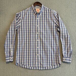 J Press Mens Long Sleeve Shirt XL Oxford Button Down Plaid Trunk Club Preppy Ivy